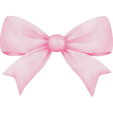 Pink bow on a transparent background, Pink ribbon, Hand painted ...