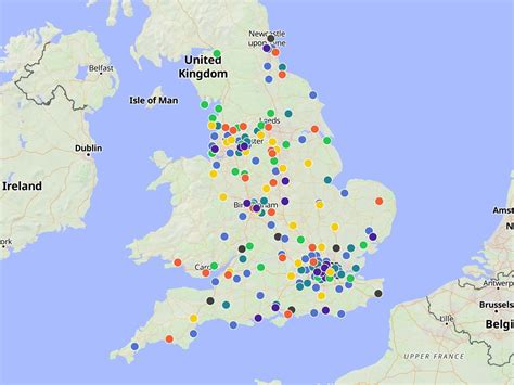 Epl Soccer Teams Map
