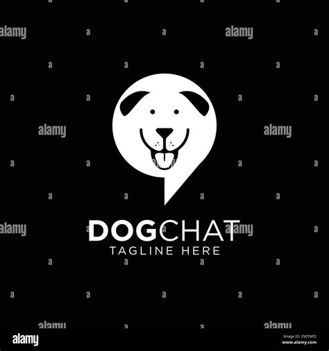 Dog chat logo design illustration Stock Vector Image & Art - Alamy