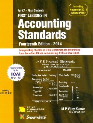 Buy First Lessons in Accounting Standards - CA Final Book Online at Low ...