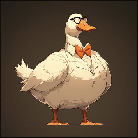 A goose lawyer cartoon style | Premium AI-generated vector
