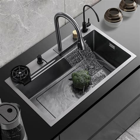 Avier Kitchen Sink with Anti Scratch Honeycomb Design Integrated ...
