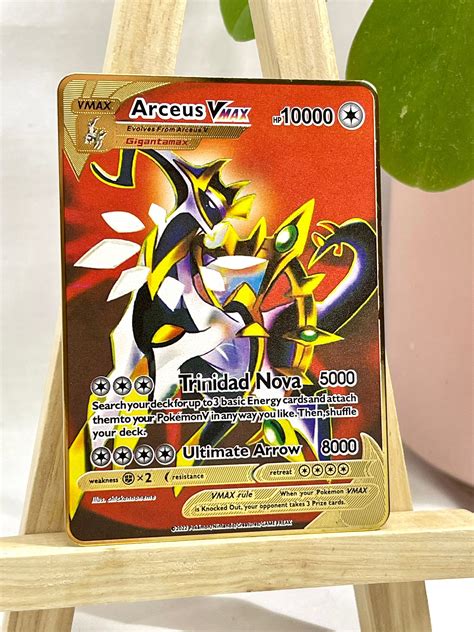 Arceus VMAX Gold Metal Pokémon Card Arceus Tribute Card - Etsy UK