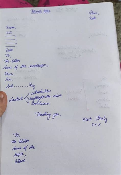 format formal letter and informal letter - Brainly.in