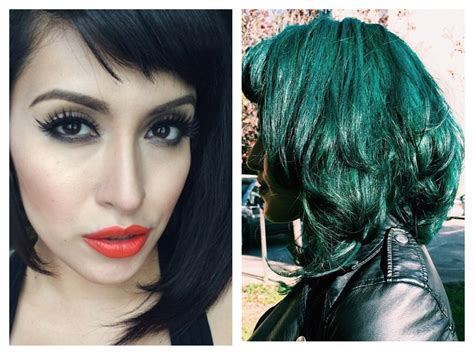 Emerald green hair by Ingrid Gonzalez of Lola and Roxy's Hair Studio ...