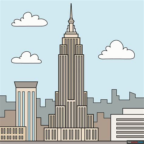 How to Draw the Empire State Building - Really Easy Drawing Tutorial
