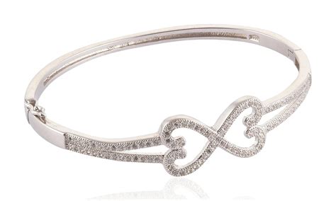 Buy Allure International Silver Metal Bracelet for Women (AI 308) at ...
