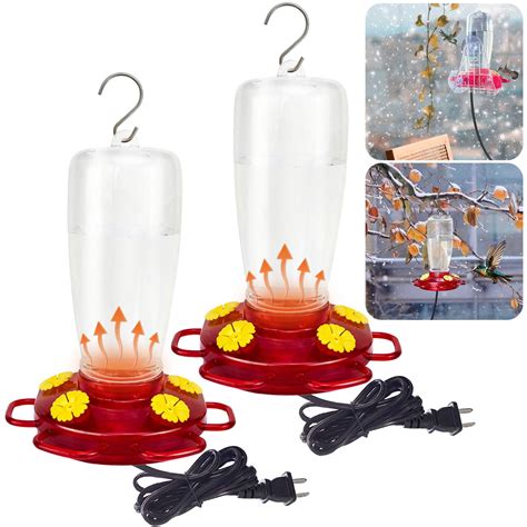 Amazon.com : Lanathel Heated Hummingbird Feeders for Outdoors for ...