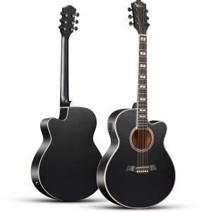 swan7 40C Semi-Acoustic Guitar -Black Matt Maven Series with Equalizer ...