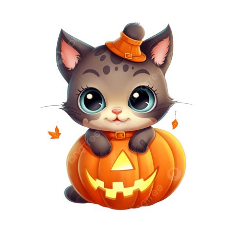 Desenho Animado Fofo De Abóbora De Gato De Halloween PNG , Dia Das ...
