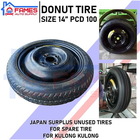 Surplus DONUT Tire size 14 pcd 100 JAPAN Unused for Kulong Kulong | Shopee Philippines