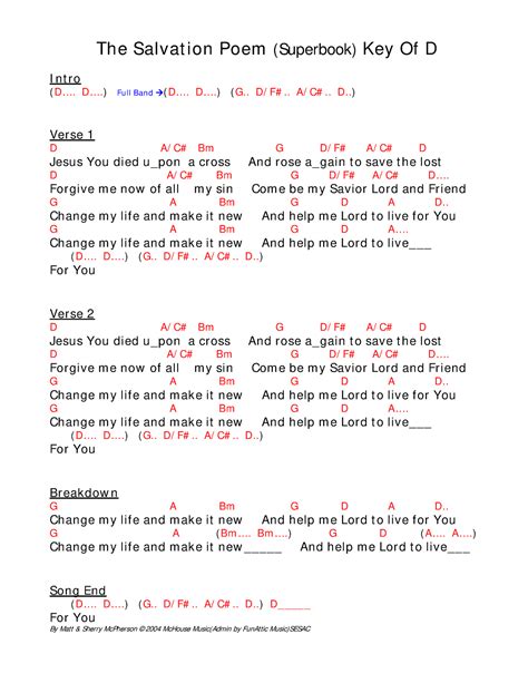 The Salvation Poem Superbook D - Th e Salvat ion Poem (Superbook) Key ...