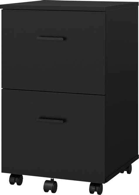 Panana 2 Drawer Wooden Mobile File Cabinet, Rolling Filing Cabinet with ...