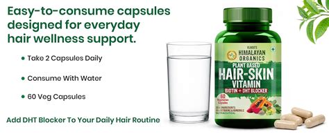 Vlado’s Himalayan Organics Pure Biotin, DHT Blocker Supplement, Plant ...