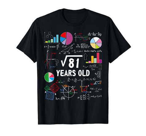 Square Root Of 81 9th Birthday Funny 9 Year Old Math Lover T-Shirt ...