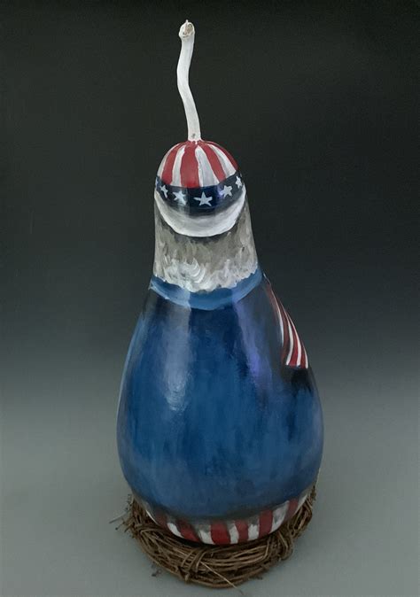 Hand Painted Uncle Sam Gourd Art - Etsy