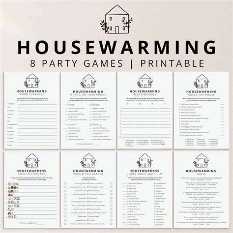 Housewarming find the guest housewarming bingo housewarming game ...