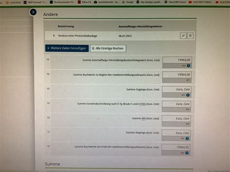 Hilfe bei der EÜR ,AVEÜR und IAB - Finanzen / Steuern - Photovoltaikforum