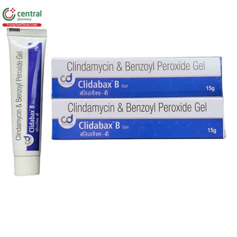 Thuốc bôi Clidabax B dạng gel chứa Clindamycin và Benzoyl peroxide