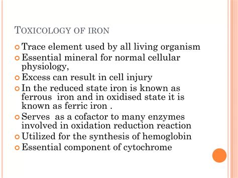 Toxicology of metal & non metals in veterinary (iron, cobalt, fluorine ...