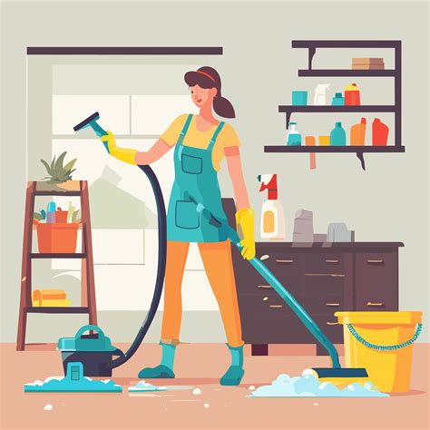 Cleaning House Vector at Kristian Christenson blog