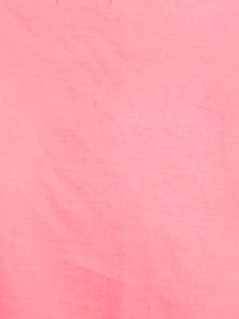 Pink Red Rust Green Block Printed & Hand Painted Cotton Mul Saree - S0 ...