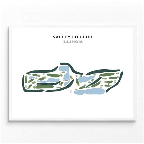 Valley Lo Club, Illinois | Golf Course Map, Golf Map, Golfer Gift for ...