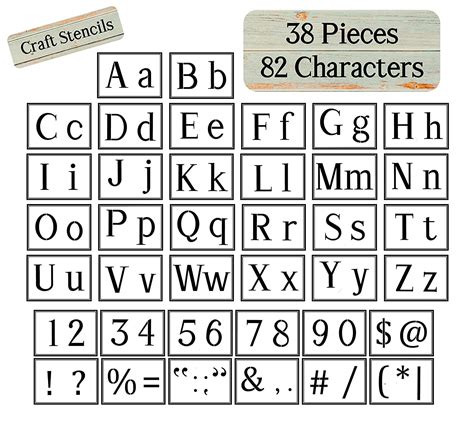 Dequera Large Letter Alphabet Stencils for Painting | Including Upper ...