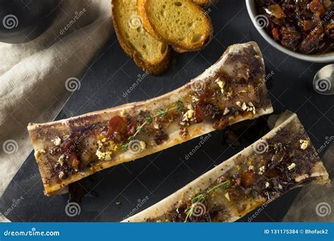 Homemade Roasted Beef Bone Marrow Stock Photo - Image of roast, gourmet ...