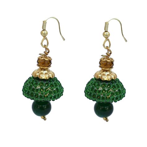 Lucky Jewellery Designer moti Jaipuri Pearl Jhumki Earring sutiable for ...