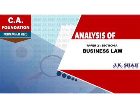 Paper Analysis-CA Foundation Nov'20 Business Law - BUSINESS LAW PAPER 2 ...
