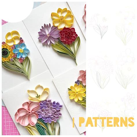 Patterns of paper bouquets - Templates for quilling - Floral - Inspire ...