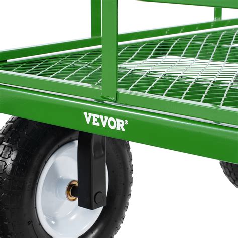 Vevor 1200 Lbs Steel Garden Cart,Heavy Duty Pullable Garden Wagon Yard ...