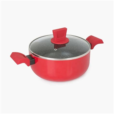 Buy Elite Magnus Red Textured Metal Biryani Pots - 30x6cm from Home ...