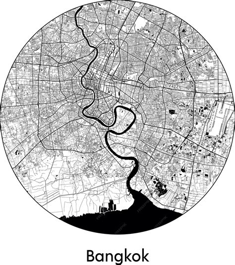 Premium Vector | City map asia thailand bangkok vector illustration