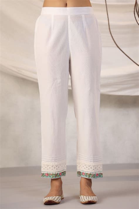 Buy Firdous Nasrine Relaxed Fit Cotton Pants_Shahenaz Online | Shahenaz ...