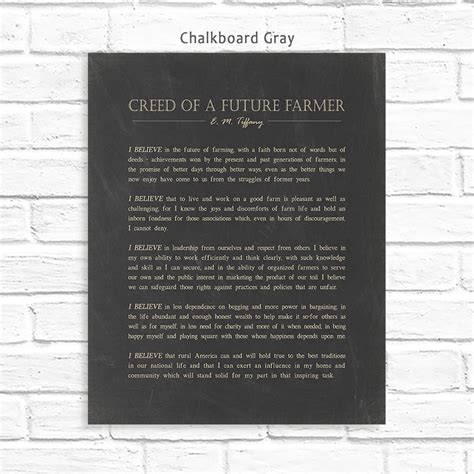 The FFA Creed by EM Tiffany Metal Print, Creed of A Future Farmer ...