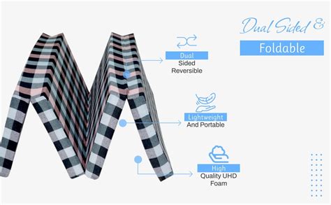 Trustlove 2Inch Multipurpose Dual Sided Reversible Single 4 Foldable ...