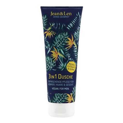 Jean & Len 3in1 Men s Shower Gel - Sea Extracts & Cucumber for Body Hair & Face - Refreshing ...