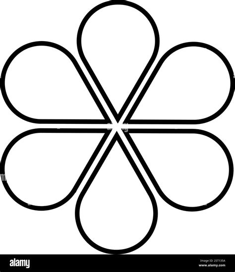 6 Petal Flower Template