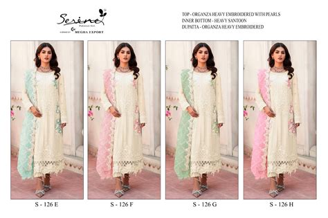 S-126 Serine Organza Pakistani Salwar Suits – Kavya Style Plus
