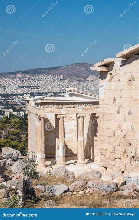 Temple of Athena Nike on the Acropolis in Athens Stock Photo - Image of ...