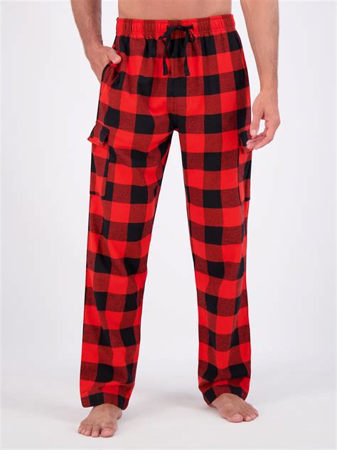 Hanes Men's Flannel Lounge Pajama Pants with Cargo Pockets, Sizes S-XL ...