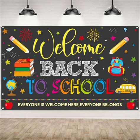 Amazon.com : Welcome Back to School Backdrops, Welcome Back Bulletin ...