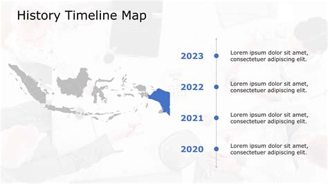 Blue and Gray Indonesia Historical Timeline Infographic Slide Template