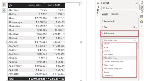 Image result for Table Visual Format in Power Bi