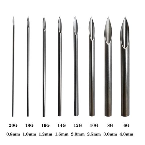 NeedleWalk 50Pcs Hollow 6G Body Piercing Needles Kit for Ear, Nose, Lip ...