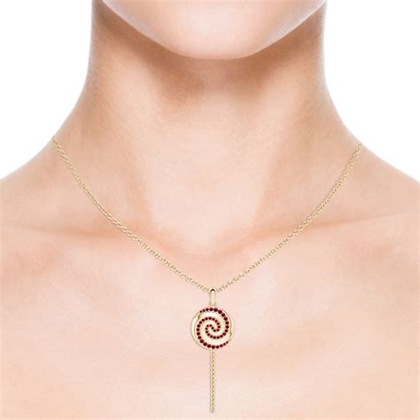 Sweet Treats Ruby Lollipop Pendant