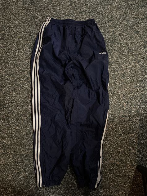 Vintage Adidas Windbreaker Pants 1990s Men’s Large Bl… - Gem