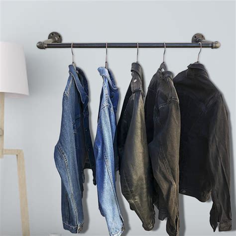 Industrial Pipe Hanger Rack Wall Mounted Clothes India | Ubuy